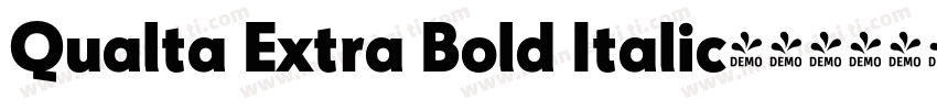 Qualta Extra Bold Italic字体转换